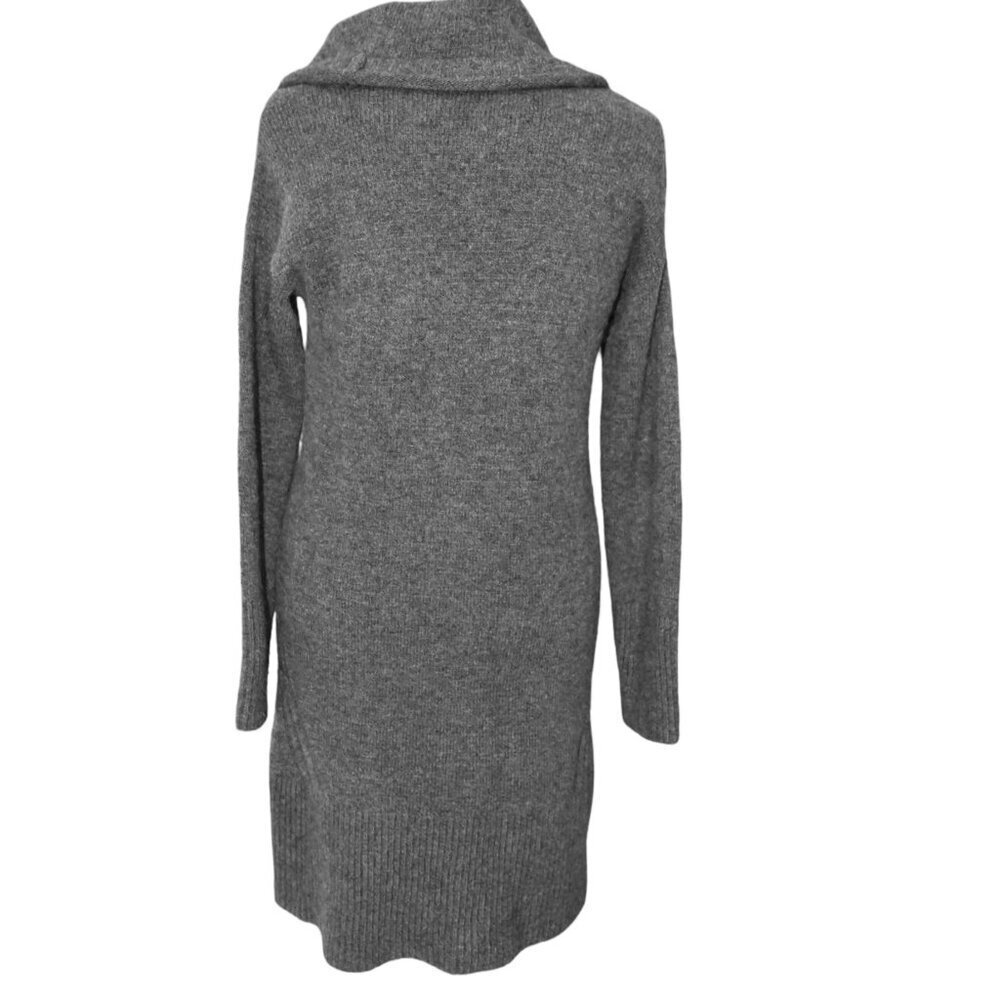 Anthropologie Sonoran Cowl Neck Sweater Dress Grey XS Long Sleeve Minimalist - Picture 4 of 7